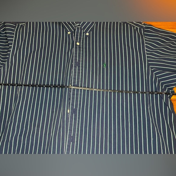 Ralph Lauren Blaire Striped Button Down Shirt Men’s XL Blue Green Cotton - Picture 6 of 11